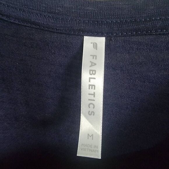Fabletics Classic T Shirt Navy Womens SZ M Logo - Picture 3 of 6